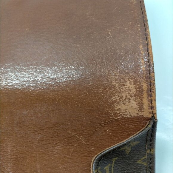 100% Authentic Louis Vuitton Cartouchiere GM Brown Monogram Crossbody - Picture 9 of 9